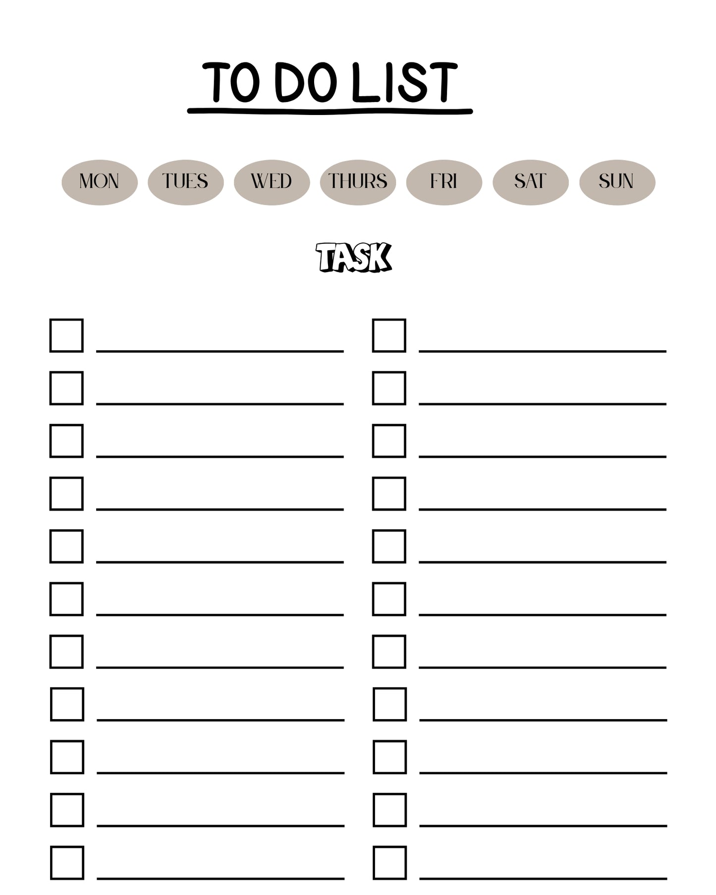 To do list