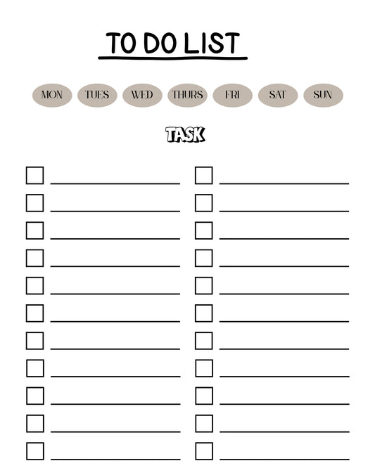 To do list